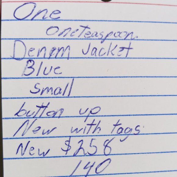 SOLD One Teaspoon Jean Jacket SOLD - Picture 5 of 5